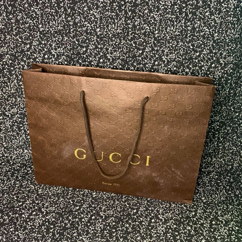 Brown Gucci Gift bag 